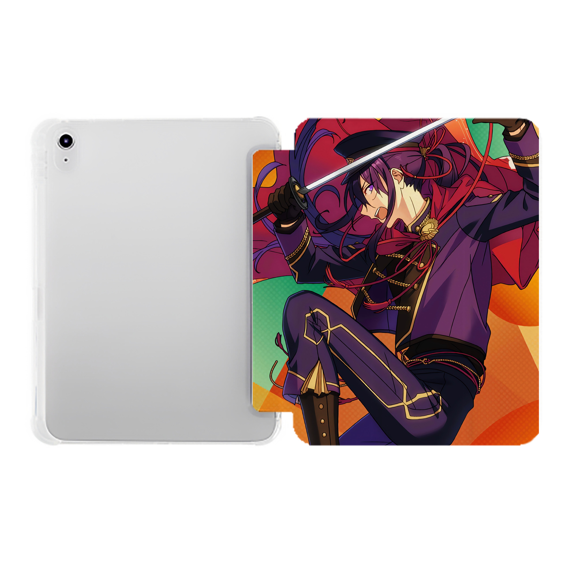 （画像用） あんさんぶるスターズ! Ensemble Stars IPad ケース ペン収納付き 三つ折りスタンド PUレザー×シリコン 対応機種9.5/10.5/10.9インチ